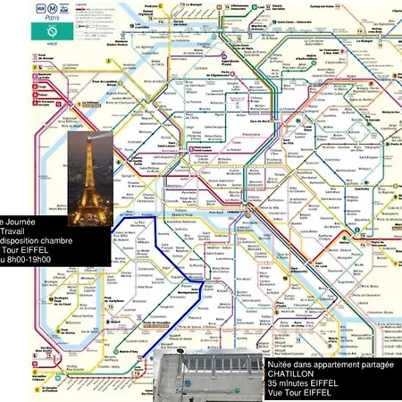 民宿 Dayroom Espace Sans Nuitee Et Partagee Chatillon Nuitee -- Repos Journee Ou Espace Travail 8-19h Proche Tour Eiffel Ou Usage Bureau A L'heure En Journee -- Nuitee Chatillon Avenue